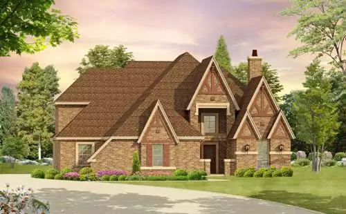 image of 2 story traditional house plan 4820